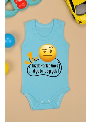 %100 Pamuk Fark Etmez Baskılı Omuz Çıt Çıt Zıbın