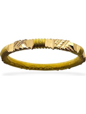 MaGold 22 Ayar Altın Kalemli Ajda Yüzük Alyans Çok Şık