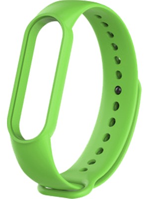 Kyver Xiaomi Mi Band 5 ve 6 Akıllı Bileklik Silikon Kordon Kayış Açık Yeşil