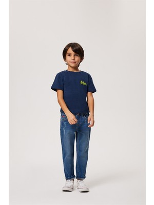 Lee Cooper Lastikli Bel Mavi Erkek Çocuk Denim Pantolon 232 Lcb 121004 London Mıd Blue