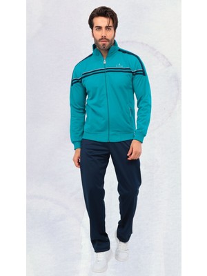 Erkek Zümrüt Şeritli Rashell Eşofman Takım