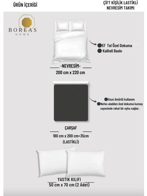 Boreas Home Puresoft  Lastikli Battal   Nevresim Takımı