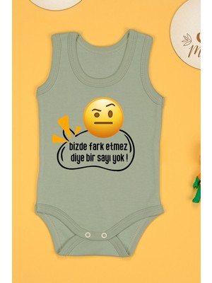 %100 Pamuk Fark Etmez Baskılı Omuz Çıt Çıt Zıbın