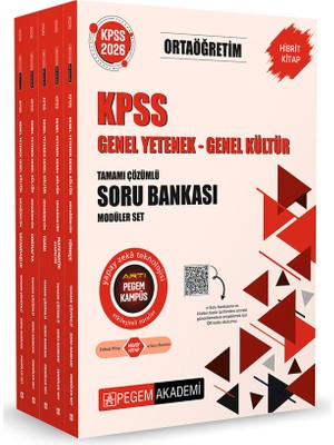 Pegem Akademi Yayıncılık 2026 KPSS Ortaöğretim Soru Bankası Modüler Set Genel Yetenek Gene