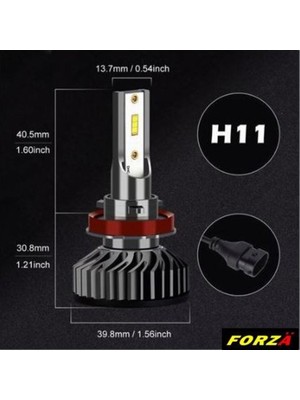 Ampul H8 H9 H11 H16 LED Xenon Csp Tip Mini LED -LHP11