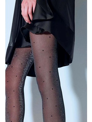 Penti Shiny Stil Siyah Külotlu Çorap - Siyah - S-M