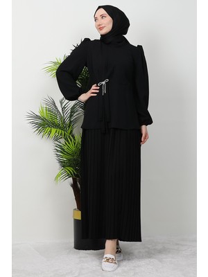 Giza Store Fiyonk Taşlı Takım Siyah