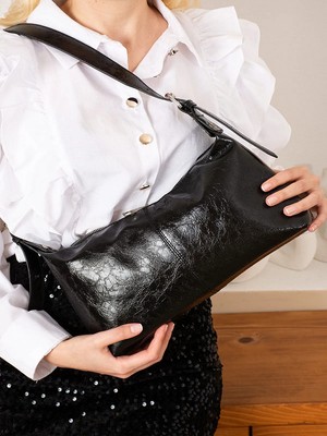 Kadın Şık Tasaramlı Kaliteli Baget Çanta