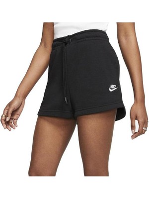 Nike Sportswear Essential Women's French Terry Shorts Black Pamuklu Kısa Kadın Şort Siyah