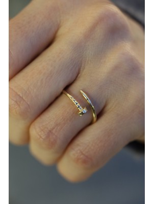 Yenigün Kuyumculuk 14 Ayar Altın Çivi Model Yüzük