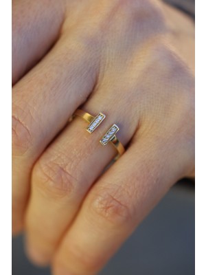 Yenigün Kuyumculuk 14 Ayar Altın Taşlı T Yüzük