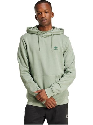 adidas Ess Hoodıe Ft Erkek  Yeşil  Sweatshirt JD2410
