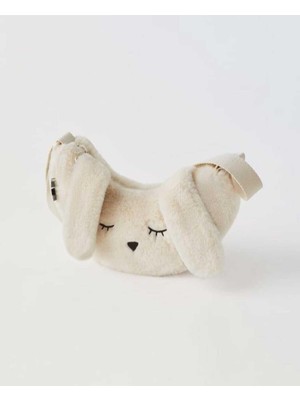 Mini Bambi Peluş Tavşan Çanta Bej