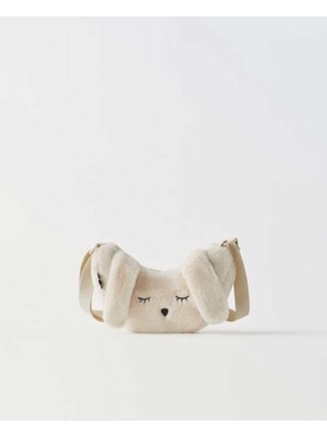 Mini Bambi Peluş Tavşan Çanta Bej