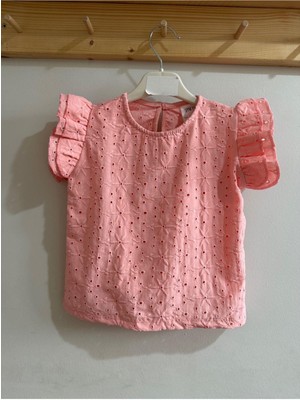 Mini Bambi Kız Ocuk Fisto Işlemeli T-Shirt Pembe