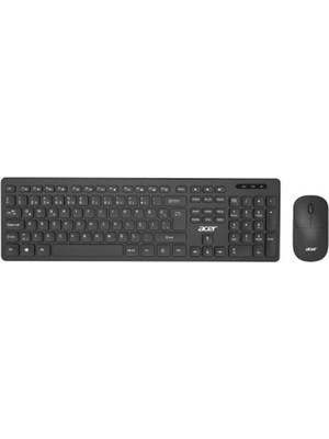 Acer OAK-920 Siyah Kablosuz Sessiz Tuşlu  2.4 Ghz Klavye Moue Set ( Mouse 1200Dpı) Caps Lock