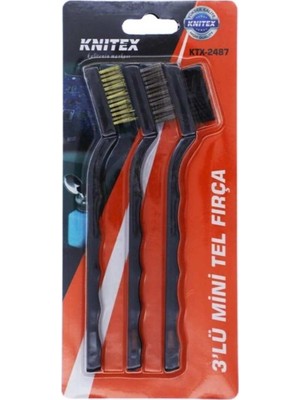 Knitex KTX-2487 Mini Tel Fırça Seti 3 Parça