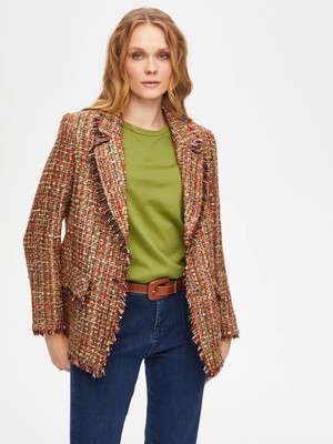 Faik Sönmez Püskül Detaylı Kadın Ceket 69182