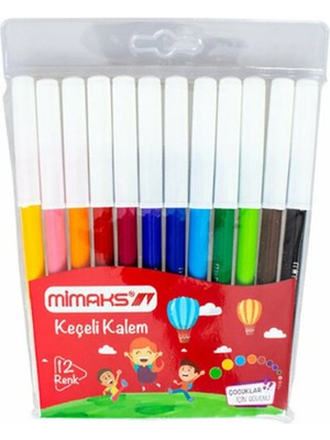 Mimaks 12 Renk Keçeli Kalem
