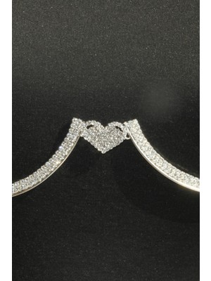 Heviss Rax Göğüs Aksesuarı Silver Kalp Charm