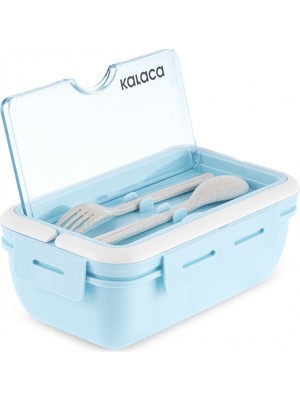 Karaca Fusca Çatal Kaşıklı Lunch Box Mavi
