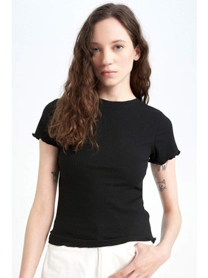 DeFacto Fitted Fitilli Kaşkorse Basic Tişört K7064AZ23SM