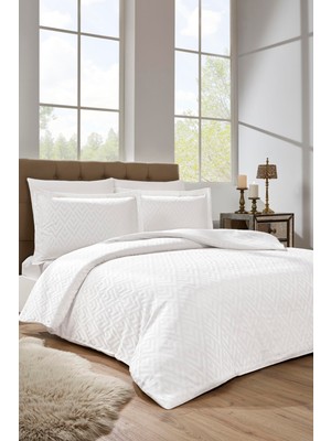 Özdilek Geometrik Çift Kişilik Jakarlı Saten Nevresim Takımı