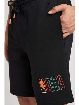 DeFactoFit NBA Wordmark Oversize Geniş Kalıp Kısa Paça Şort A3909AX24SM