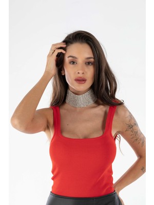 Choker Kolye Oversize Silver