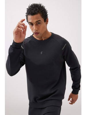 DeFacto Standart Fit Bisiklet Yaka Skuba Dalgıç Kumaş Sporcu Sweatshirt C2311AX24SP
