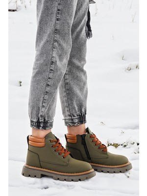 Kiko Kids Kosev Fermuarlı Erkek Çocuk Bot Ayakkabı