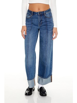 High-Rise Wide-Leg Jean Pantolon