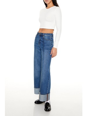 High-Rise Wide-Leg Jean Pantolon