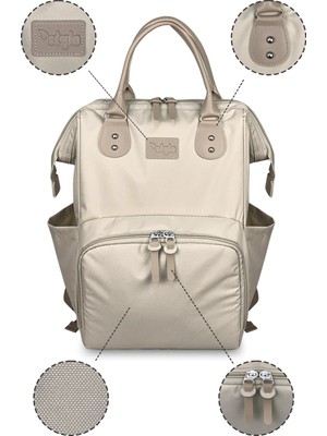 Stylo Paris x Pro Kadın ve Anne Bebek Bakım Sırt Çantası ( Beıge )
