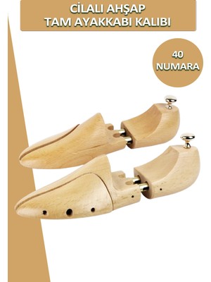 Cilalı Ahşap Tam Ayakkabı Kalıbı 40 Numara
