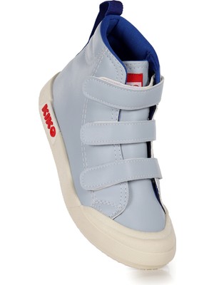 Kiko Kids Garf Günlük Cırtlı Erkek Çocuk Bot Ayakkabı Mavi