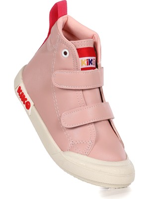 Kiko Kids Garf Günlük Cırtlı Kız Bebek Bot Ayakkabı Pudra