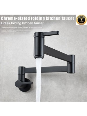 OEM Mutfak Ocak Üstü Musluk Pot Yeni Model Siyah Renk İthal 7 Yıl Güvenceli