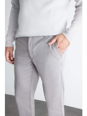 DeFacto Kışlık Kanvas Chino Pantolon Normal Kesim 4 Cepli Pamuklu Esnek Düz Paça C9440AX24AU