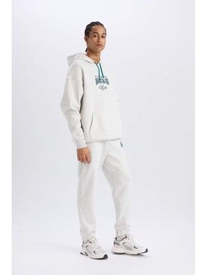 DefactoFit NBA Milwaukee Bucks Sporcu Kalın Jogger Eşofman Altı Standart Fit Beli Bağcıklı Cepli D6701AX25SP