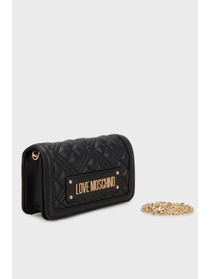 Love Moschino Kapitoneli Çıkarılabilir Zincir Askılı Portföy Cüzdan Bayan Cüzdan JC5681PP1MLA0000