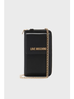 Love Moschino Çıkarılabilir Zincir Askılı Logolu Cüzdan Bayan Cüzdan JC5701PP1MLD0000