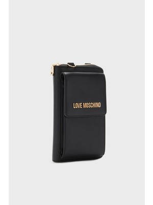 Love Moschino Çıkarılabilir Zincir Askılı Logolu Cüzdan Bayan Cüzdan JC5701PP1MLD0000