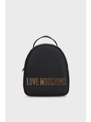 Love Moschino Logolu Ayarlanabilir Çift Askılı Sırt Çantası Bayan Sırt Çantası JC4197PP1MKD0000