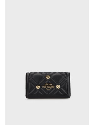 Love Moschino Kapitoneli Çıkarılabilir Zincir Askılı Portföy Cüzdan Bayan Cüzdan JC5653PP1MLI0000