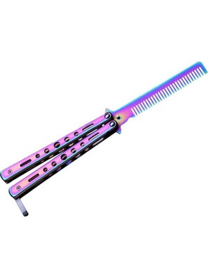 Valkyrie Metal Kelebek Şeklinde Çelik Tarak Saç Bakımı için Taşınabilir Kokusuz Gümüş Malzeme