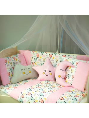Kista Baby Bebek Uyku Seti Nevresim Takımı 80x130 Zuzu Pembe
