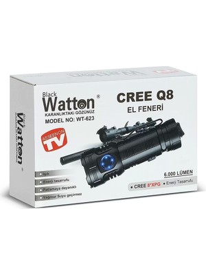 Çerçici Cree Q8-  x pg 8+1 LED  Şarjlı El Feneri  WT-623