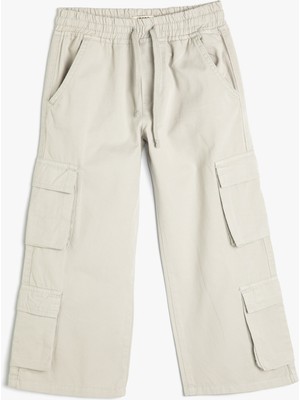 Koton Kargo Pantolon Geniş Paça Pamuklu