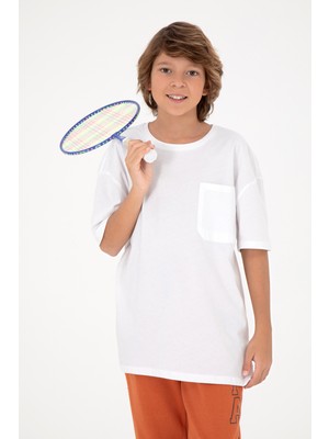 U.S. Polo Assn. Erkek Çocuk Beyaz Bisiklet Yaka Tişört 50295428-VR013